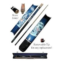 Hardwood Pool Stick: Blue Dragon