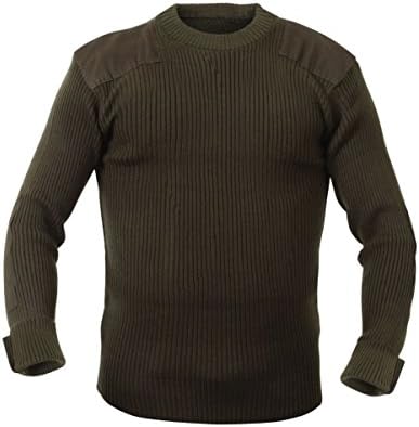 SANDRA Military Commando Sweater Crew Neck G.I. Style Acrylic Army Sweater