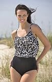 Into the Night One Piece Blouson Swimsuit by Longitude - Women's Swimwear Plus Size Swimsuit