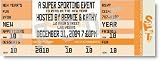 New Years Sporting Event Ticket Invitations