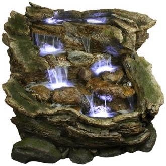 Rainforest Falls Three-Tier LED Fountain