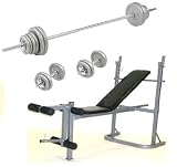 MARCY STARTER WEIGHT BENCH & 50KG WEIGHT SET
