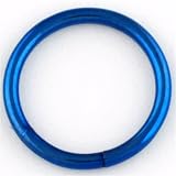 Color Coated Stainless Steel Segment Ring: 16g, 3/8, Blue