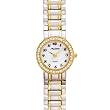Medana Women's Prestige Two Tone Bracelet Watch with Stone Bezel