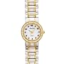 Medana Women's Prestige Two Tone Bracelet Watch with Stone Bezel