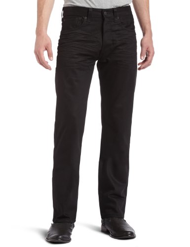 Levi's Men's 501 Straight Jean, Polished Black, 44X32