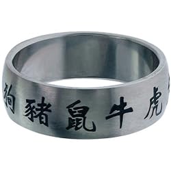 Inox Jewelry Women's Chinese Zodiac Symbols 316L Stainless Steel Ring