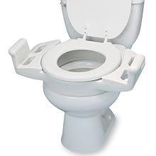 Ableware 725600050 Elevated Push Up Toilet Seat with Armrest