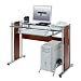 Techni Mobili Tempered Glass & MDF Computer Desk, Mahogany, 40-Inch W by 22-inch D by 32-Inch H