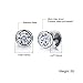 Unisex Men Women Plugs Piercings Stainless Steel Round Arrow Cubic Zirconia Illusion Tunnel Earrings Screw Back Punk Rock Style (2 pair of silver & black)
