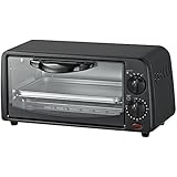 Courant TO-621K 2 Slice Compact Toaster Oven with Bake Tray and Toast Rack, Black