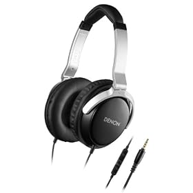 Denon AH-D510R Mobile Elite Over-Ear Headphones with 3 Button Remote and Mic (Black) by