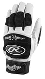 RAWLINGS SPORTING GOODS BGP355A-B-91 X-LARGE BATTING GLOVES BLACK/WHITE