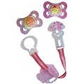MAM 999548 - Mini Ulti Night Latex 0-7 Mon. Schnuller + Schnullerband-Set, rose