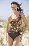 Longitude Cheetah Sash Tank Swimsuit - Plus Size Swimsuit Plus Size Swimsuits