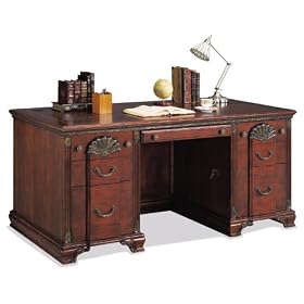 Kathy Ireland Cherry Traditional Desk Nottingham Cherry from OfficeFurniture by Kathy Ireland Martin