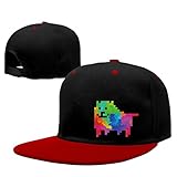 Fashion Tie Dye Platformer Dog Hip Hop Hat Baseball Cap One Size Red