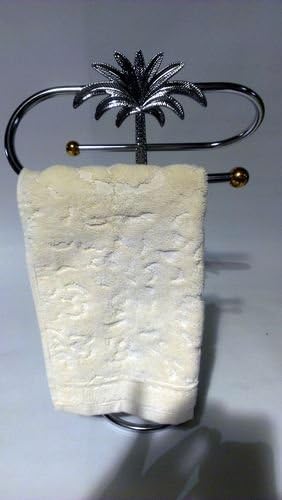 Towel Holder Palm Tabletop towel Tree Silver