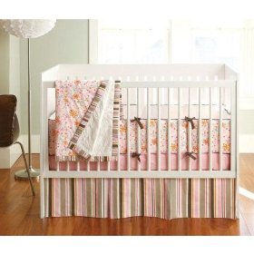 JJ Cole 4 Piece Crib Bedding Set in Pink Craze