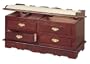 All new item Cherry finish wood cedar hope storage chest with pull out drawers