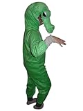 AN64 Talla 122-128 Disfraz de Cocodrilo para niños, cómodo de llevar encima de la ropa
