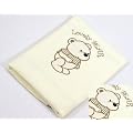 Baby Kuscheldecke Lovely Bear ecru - Babydecke 110/80 aus weichen, warmen Fleece