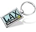 Keychain "Airport code "LAX / Los Angeles" country: United States - Hand Made, Key chain ring