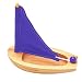 Sail Boat Blue , small with unfinished wood Image
