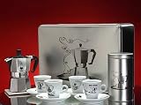 416pq3OS5ZL. SL160  Bialetti 3770/EXP Nostalgie Set mit Moka Ex 3 Tassen / 4 Espressotassen/ Kaffeedose / Geschenkdose