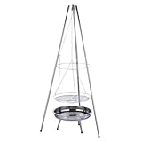 Corasol Edelstahl Schwenkgrill, V2A Edelstahl Grill Feuerstelle