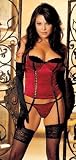 Designer Denim, Romantic Red or Classic Rose Victorian Stretch Jacquard Corset