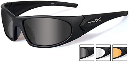 Wiley X Romer 3, Matte Black Frame, Smoke Gray/Clear/Light Rust Lens