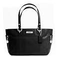 Coach Gallery Leather Zipper Tote Black Leather 19252