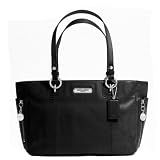 Coach Gallery Leather Zipper Tote Black Leather 19252 thumbnail