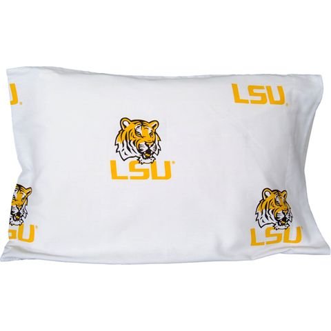 LSU Tigers Louisiana State University Cotton Pillowcase Cover