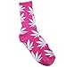 Paradise Kiss 5 Colors Marijuana Weed Leaf Cotton High Socks Men/women Ankle (pink)