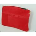 'Lucille - Large' Natural Fine Leather Wallet, top zip with outer coin holder | Chile Red | For BlackBerry Curve 3G 9300'