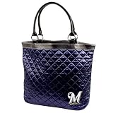 MLB Milwaukee Brewers Quilted Tote, Navy