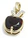 14k Unusual Garnet & Diamond Apple Pendant