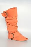 Naughty Monkey The Boot Camp Peep Toe in Coral,Shoes for Women