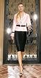 DROP-WAIST TWO-TONE DRESS