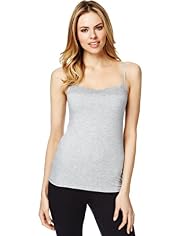 Fairtrade Cotton Rich Floral Lace Trim Vest