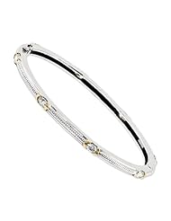 14kt Two Toned Moissanite Bracelet
