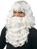 Deluxe White Santa Wig And Beard Set