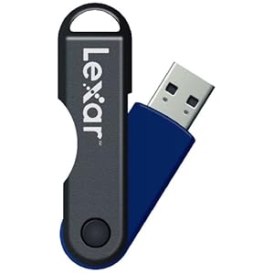 Lexar JumpDrive TwistTurn 8 GB USB 2.0 Flash Drive LJDTT8GBASBNA (Blue)