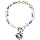 Love, Friend, Forever Silver &amp; Crystal Expressively Yours Bracelet