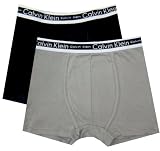 Calvin Klein Boys Grey and Black 2 Pack boxer briefs for boys