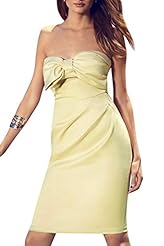 Sexy Bandeau Neck Polyester  Party Dress  With a Bow(s)