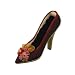 Victorian Shoe Ring Holder 6 Inches Burgundy