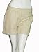 REYES Ivory Pleated Cuffed Shorts